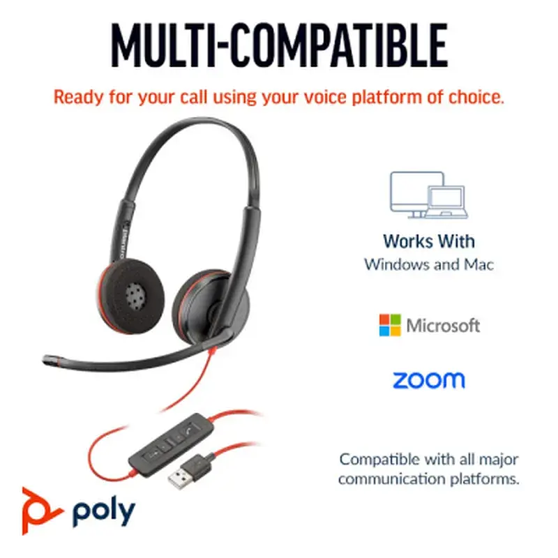 Навушники Poly Blackwire 3220 USB-A/C (8X228AA) - фото 5