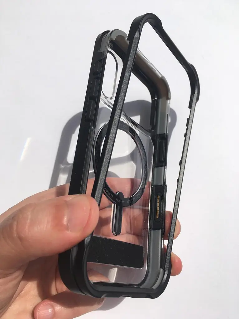 Чохол протиударний для iPhone 17 Pro (6.3") ZAGG Gear4 Rainier MagSafe KS Прозорий з підставкою Black аналог OtterBox - фото 8