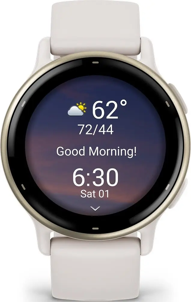 Смарт-годинник Garmin vivoactive 5 Cream Gold Aluminum Bezel with Ivory Case and Silicone Band (010-02862-11/5B) - фото 4