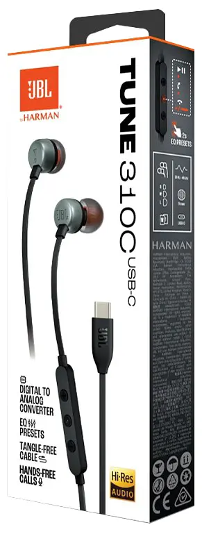 Гарнітура Tune 310C USB-C Black JBL teh0026550 - фото 5
