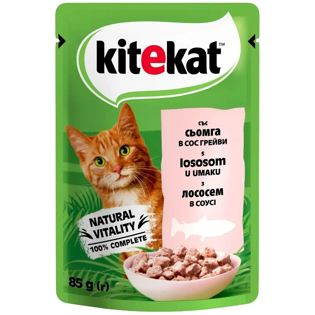Вологий корм для котів Kitekat з лососем в соусі 2.38 кг (28 шт. х 85 г) - фото 2
