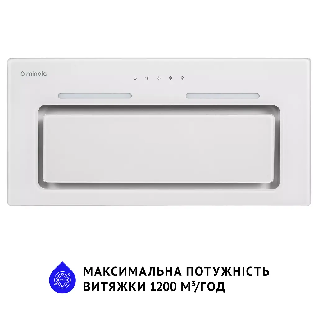 Витяжка повновбудовувана Minola HBI 6873 WH GLASS 1200 LED Line - фото 3