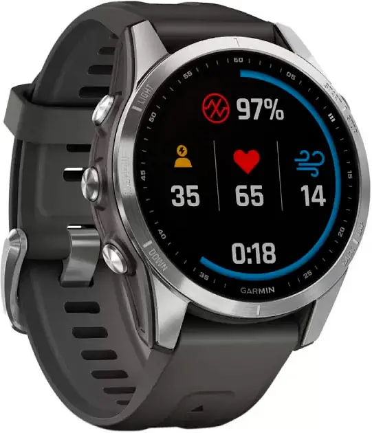 Смарт-часы Garmin Fenix 7S Standard Edition Silver with Graphite Band [010-02539-00/01] [77744] - фото 3