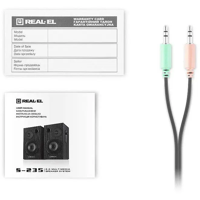 Комп'ютерні колонки 2.0 REAL-EL S235 18W Black - фото 9