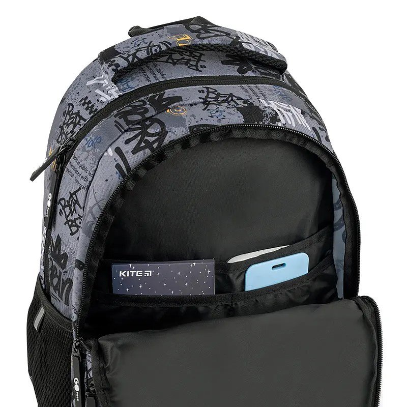 Рюкзак GoPack Education 175M-5 Free Style Сіро-чорний (GO26-175M-5) - фото 12
