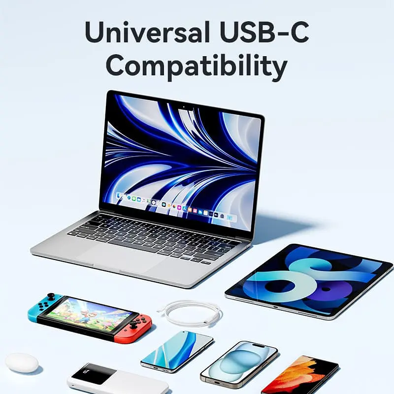 Кабель USB 2.0 Type-C M-M, 1.0 м 60W Білий Nickel-Plated Vention - фото 9