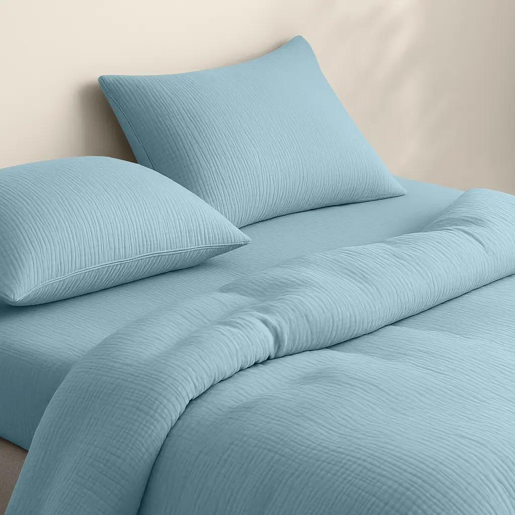 Наволочка Cosas Aquamarine муслінова 40х60 см блакитна (37Muslin_LightBlue_40x60) - фото 4