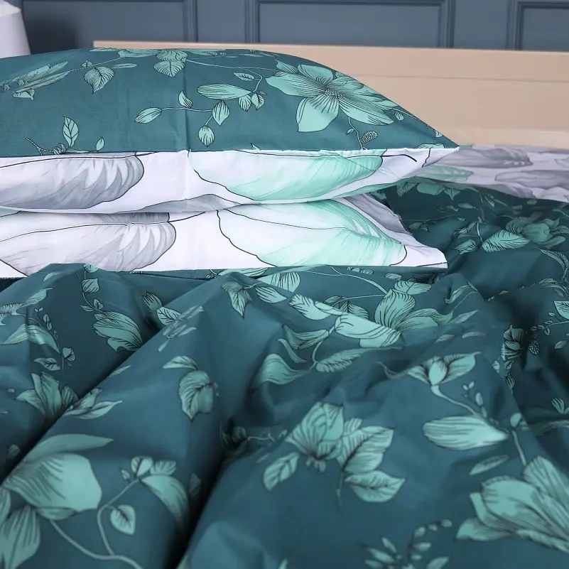 Комплект постільної білизни MirSon Бязь 17-0718 Emerald Foliage 2 x 143 x 210 см зелений (2200010684964) - фото 5
