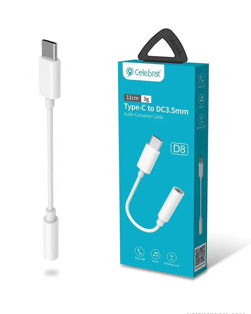 Перехідник Celebrat D8 Type C to Aux Adaptor - фото 2