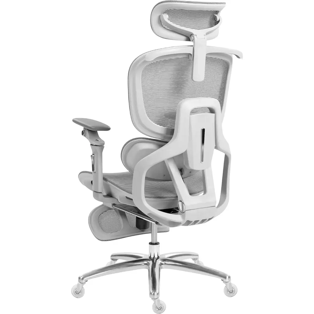 Офісне крісло GT Racer B-816 White/Gray [166917] - фото 6