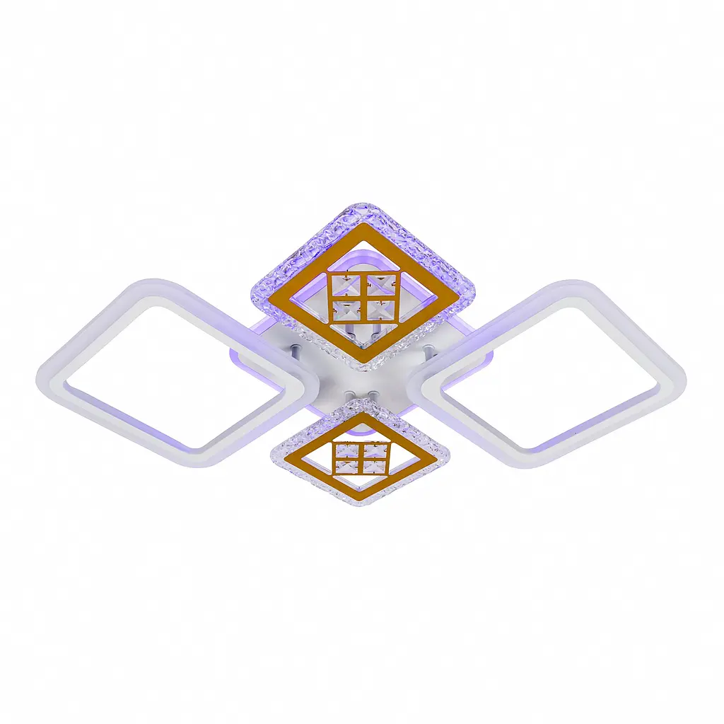 Люстра світлодіодна Valeso V K39930-2+2+1 WT+gold з пультом - фото 7