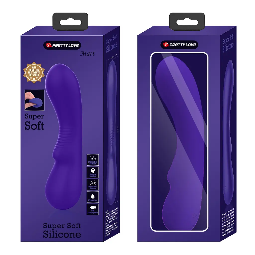 Вібратор PRETTY LOVE Matt Purple 12 vibration functions Memory function PRETTY LOVE BI-014667-3 98500 - фото 6