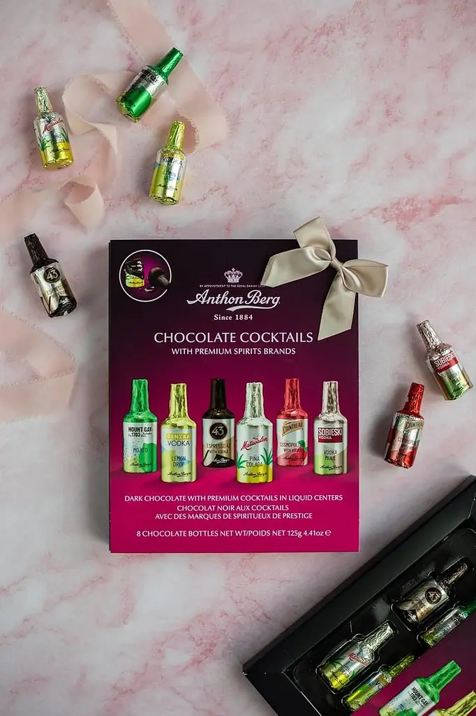 Шоколадні пляшечки з коктейлями Anthon Berg Chocolate Cocktail Liqueurs 8шт, 125г - фото 3