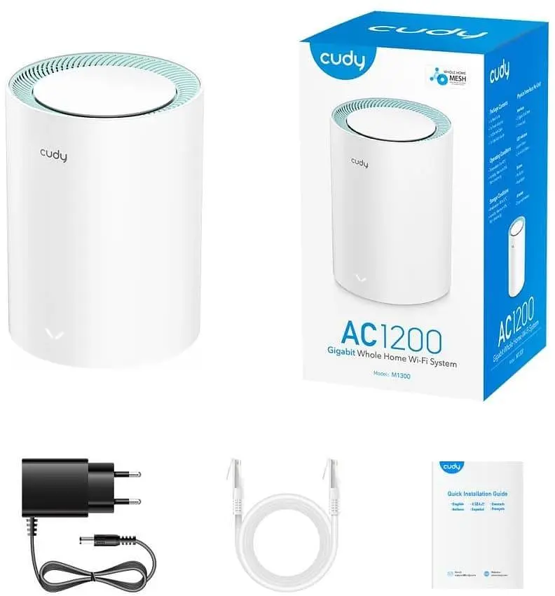 MESH-система Cudy Mesh-система WiFi 5 M1300 (1-Pack) двухдиапазонный гигабитный (73-00517) - фото 4