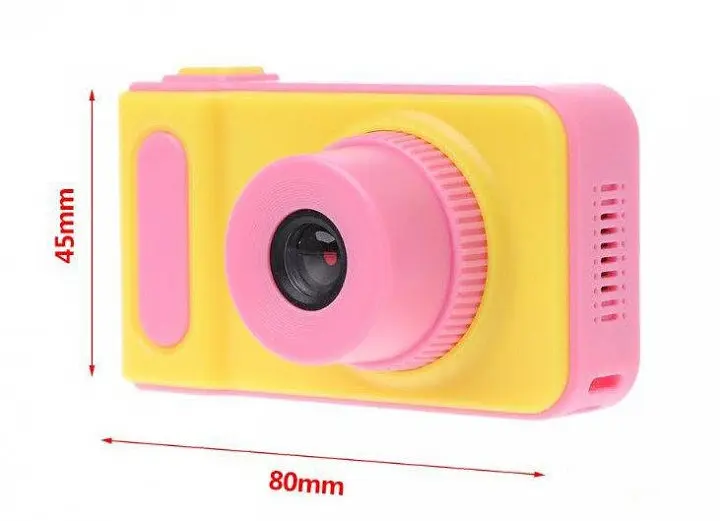 Дитячий цифровий фотоапарат Smart Kids Camera V7 жовто-рожевий - фото 4