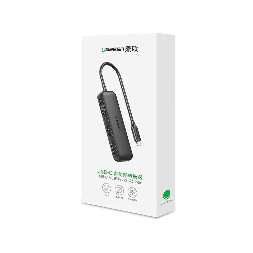 Перехідник USB2.0 Type-C to VGA V1.2/HDMI V2.0b/DP V1.2a CM260 black Ugreen (60568) - фото 12