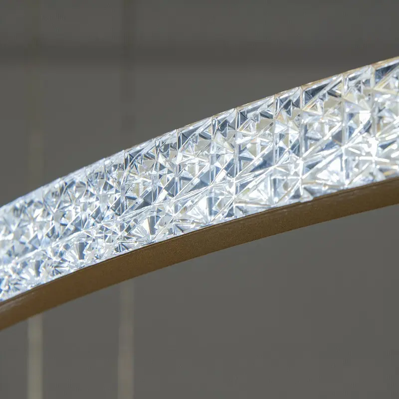 Люстра кільця LED D2490-1000+800+600G - фото 2