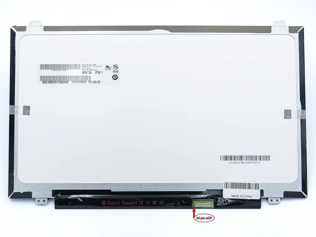 Матриця LP140WF3-SPD1, LP140WF3-SPF1 14.0" Slim eDP 320mm 1920х1080, IPS, 30pin, вушка верх-низ, матова