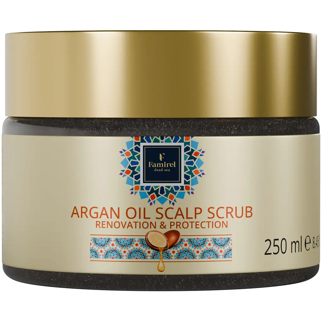 Скраб для шкіри голови Famirel Argan Oil Захист та відновлення 250 мл (7290114085908) - фото 2