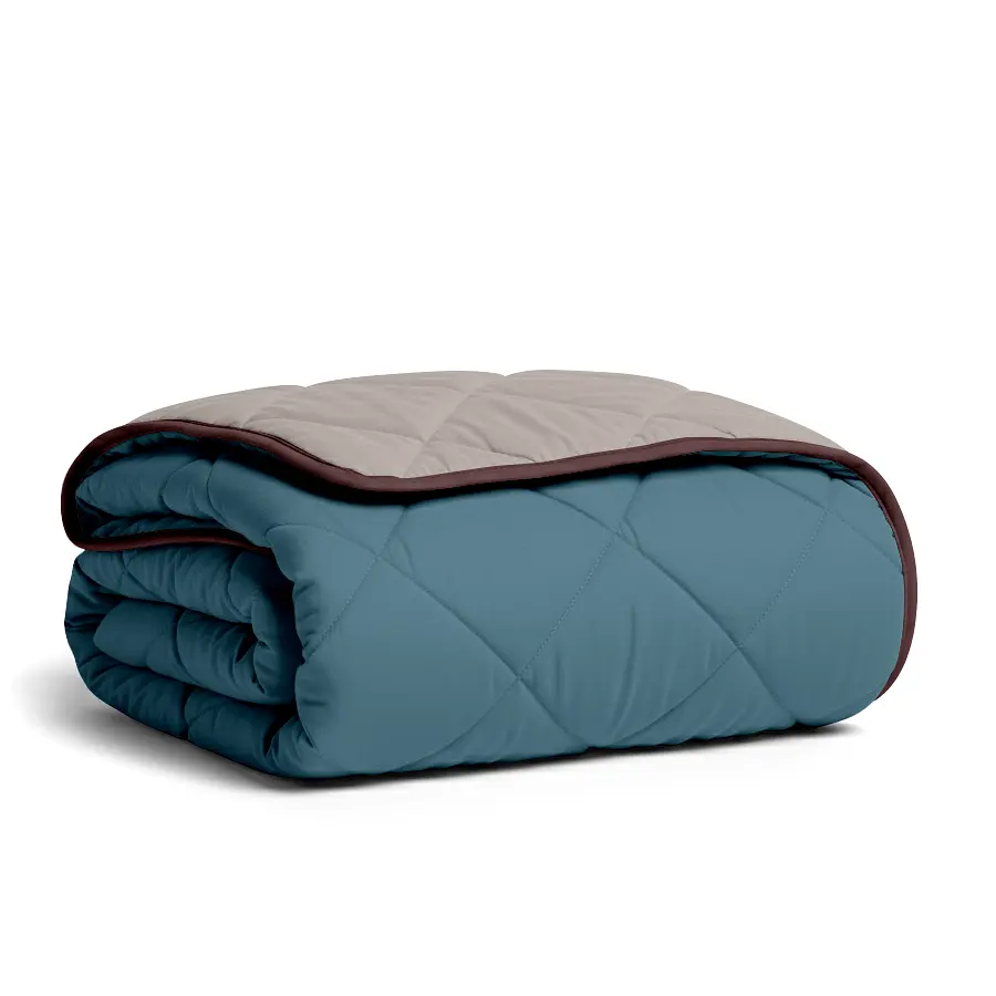 Покривало Cosas TAUPE STONE CS6 200х220 см стьобане двостороннє на ліжко та диван (Blanket_84Quartz_68Sky_kt_100Chocolate_200x220) - фото 5