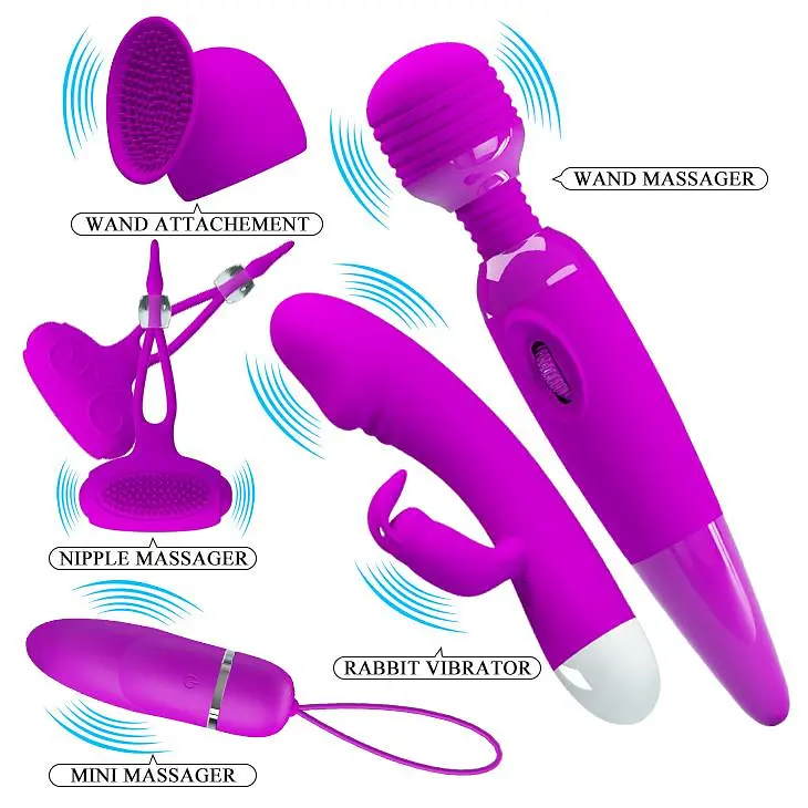 Набор секс-игрушек Pretty Love Purple Desire 6 шт (фиолетовый) - фото 10