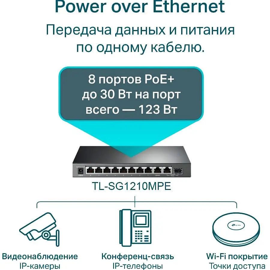 Комутатор TP-Link TL-SG1210MPE (TL-SG1210MPE) - фото 4