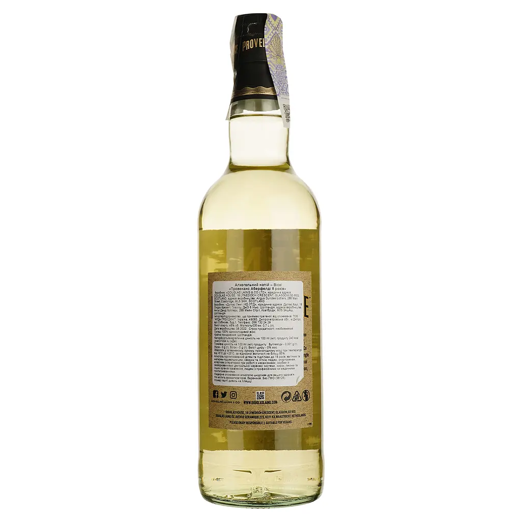Віскі Douglas Laing Provenance Aberfeldy 8 yo Single Malt Scotch Whisky, 46%, 0,7 л - фото 3