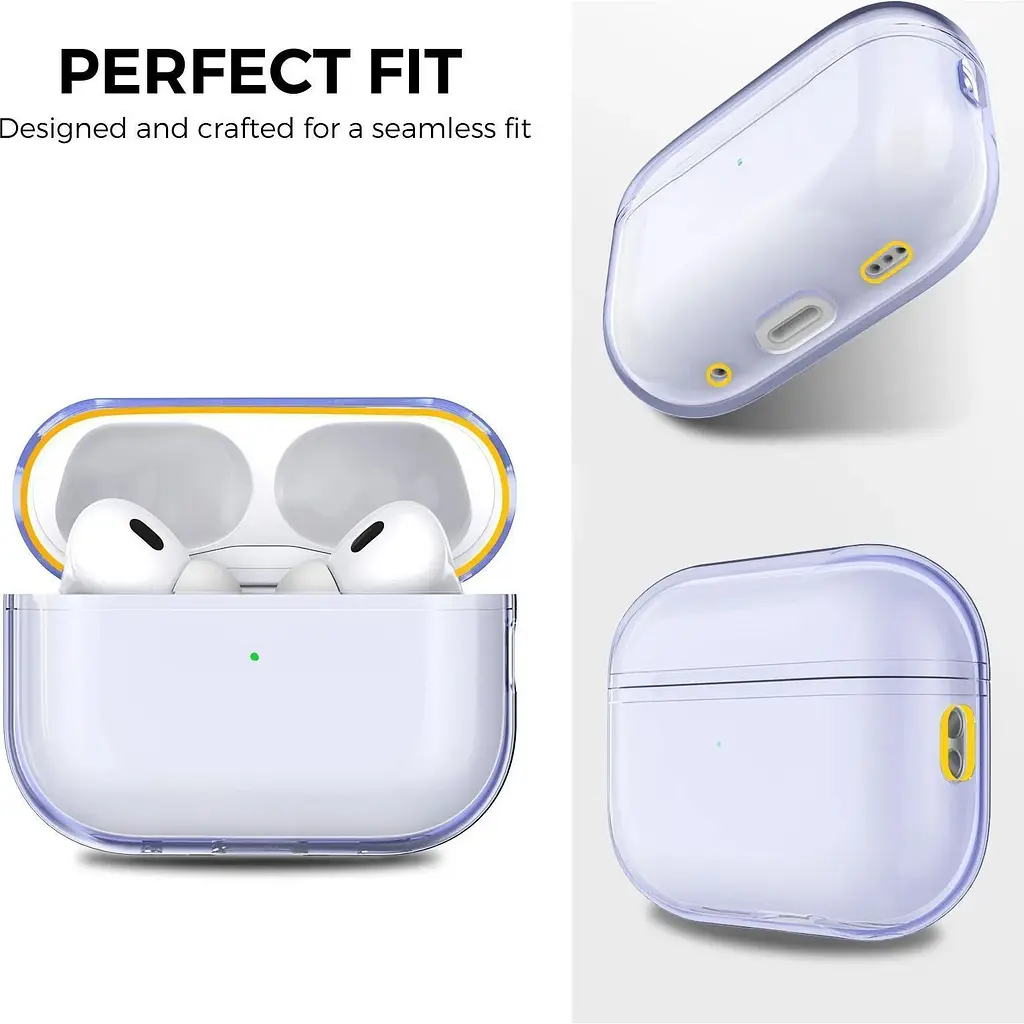 Чохол AhaStyle Transparent Case для Airpods Pro 2 Purple [133867] - фото 3