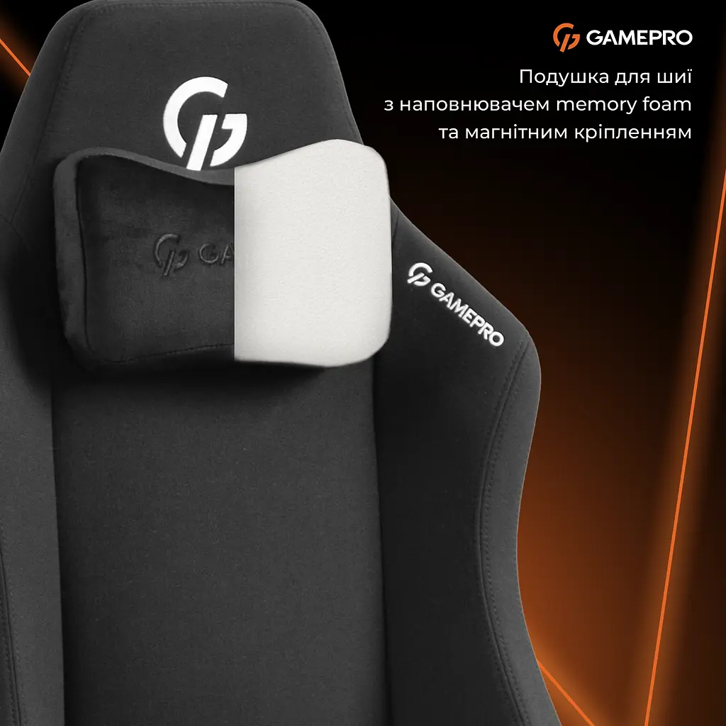 Крісло ігрове GamePro GC775B Black fabric (GC775B) - фото 16