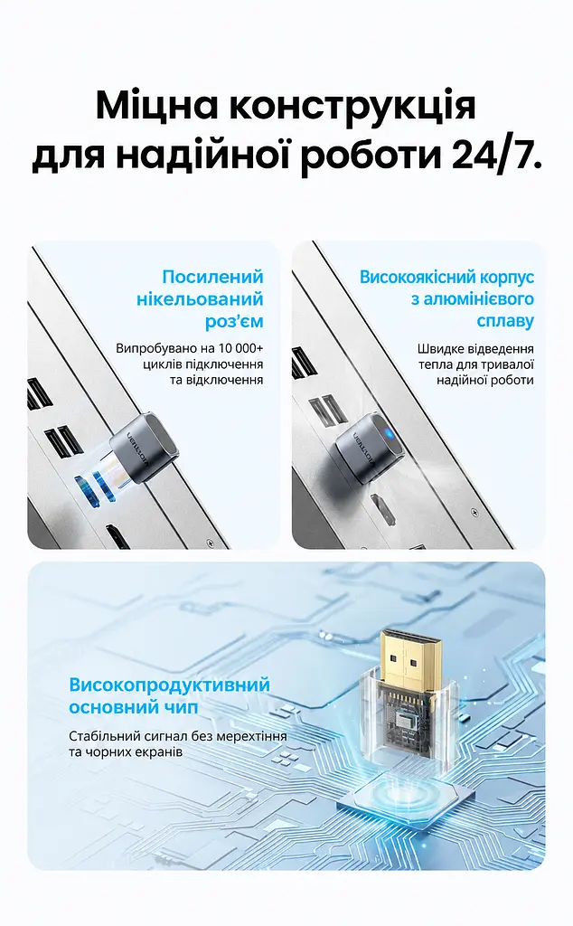 Заглушка-емулятор монітора Vention Dummy Plug штекер HDMI режими 4K 60 Гц / 2K 60 Гц / 1080p 60 Гц не сумісна з відеокартами AMD підключення без драйверів для Windows 7/8/10/11 macOS і Linux сірий корпус (AIXH0) - фото 6