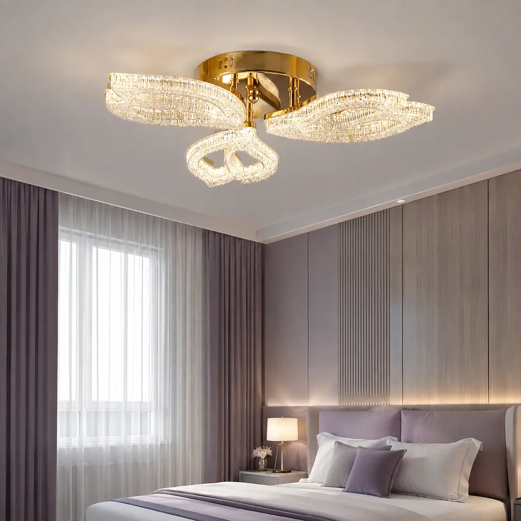 Стельова світлодіодна люстра Splendid Ray L1707/3 LED (FGD), золото, 72 Вт, від 6-15 м²