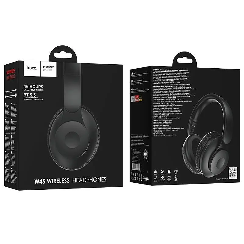 Навушники HOCO Enjoy BT headset W45 BT5.3/AUX, 46h - фото 2