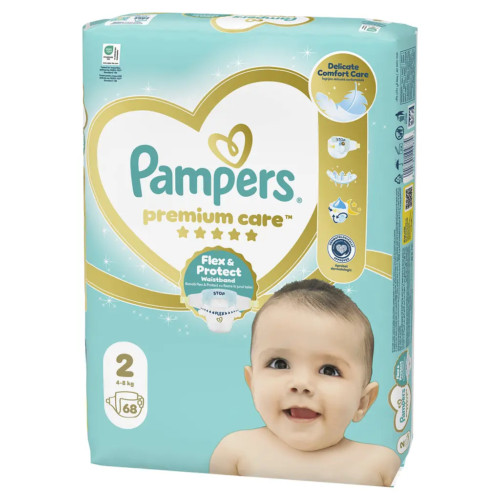 Підгузки Pampers Premium Care Розмір 2 (4-8 кг) 68 шт. - фото 2