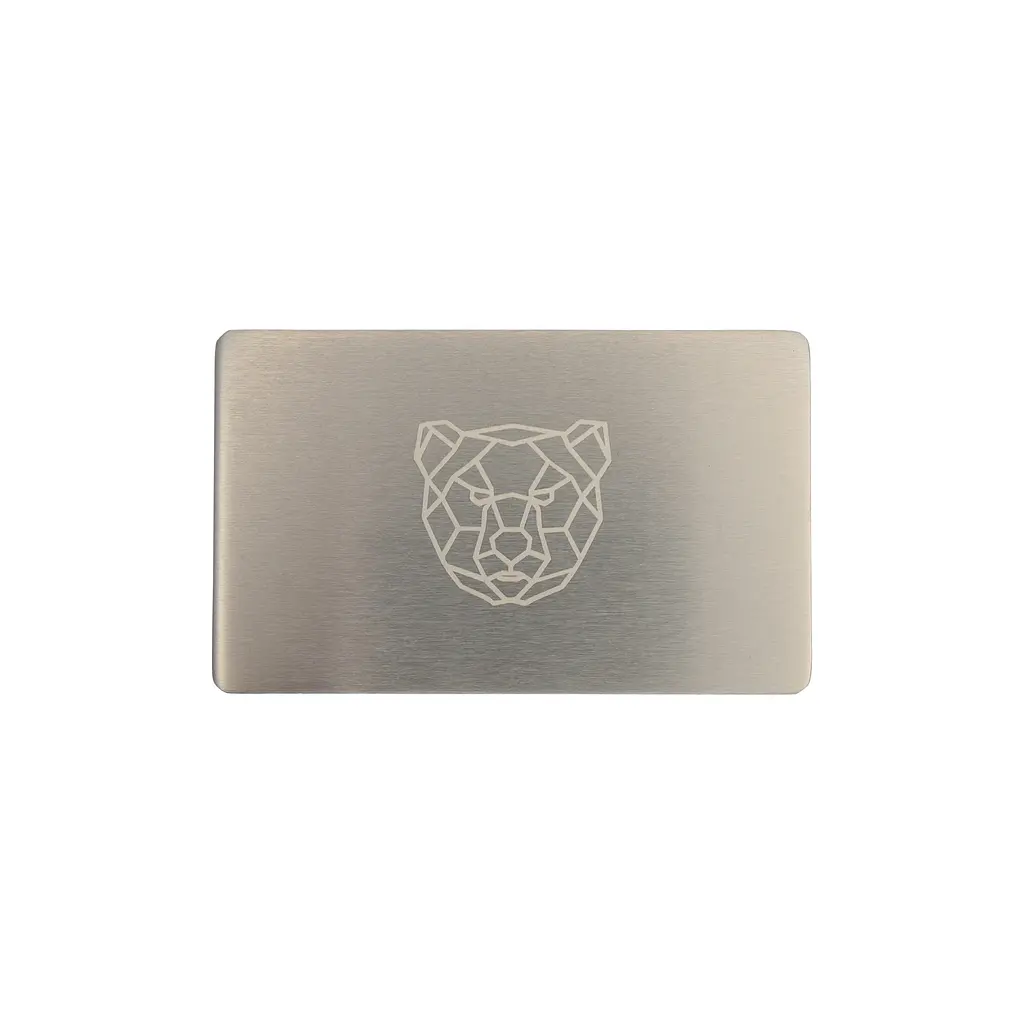 Металева пластина для зберігання сід-фрази Bearish Mini Plate 55×90 мм + гравірувальна ручка (1 шт) - фото 2