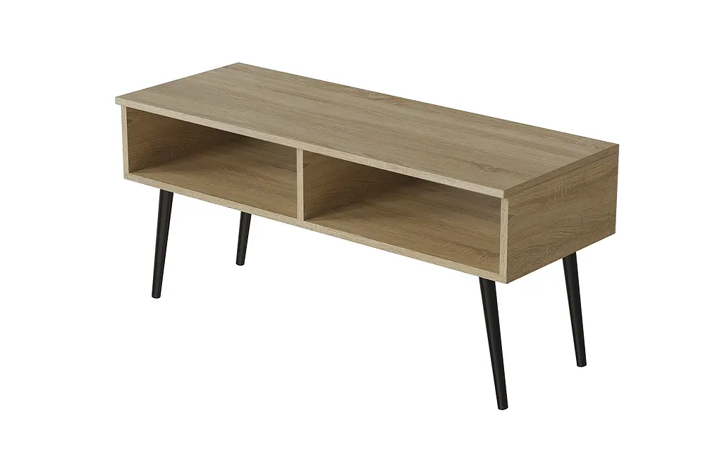 Тумба под ТВ Невада Ferrum-decor 45x100x38 Черный металл ДСП Дуб Сонома 16 мм (FRD-106722) - фото 4