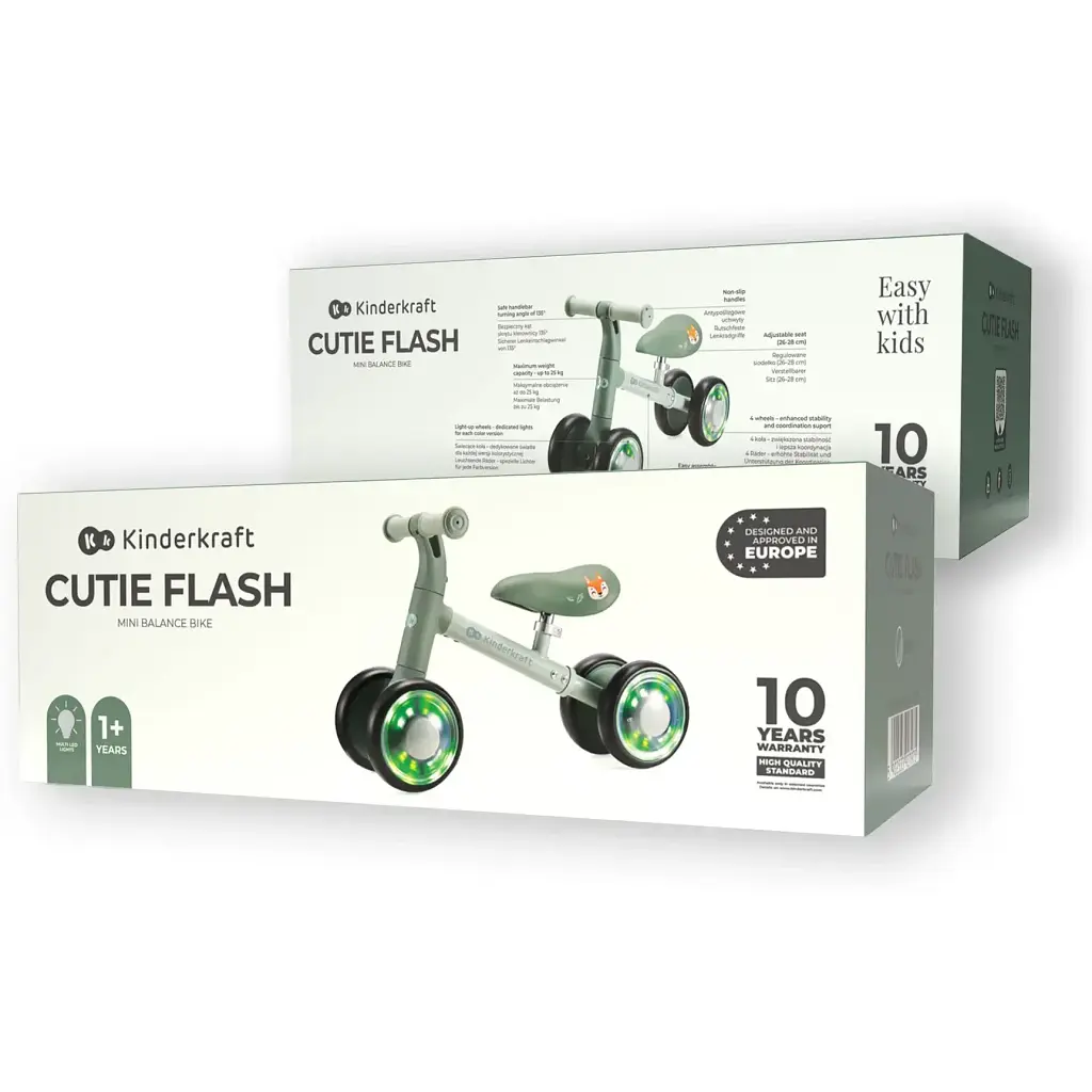 Каталка-біговел Kinderkraft Cutie Flash Green (KRCUFL00GRE0000) - фото 6