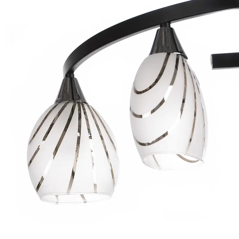 Люстра потолочная Brille классическая E14 40W CH+W (LK-247C/4) - фото 3