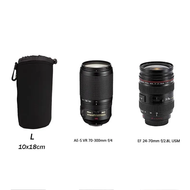 Чохол для об'єктиву Digital L 10x18 см Чорний (IBF087LB) - фото 2