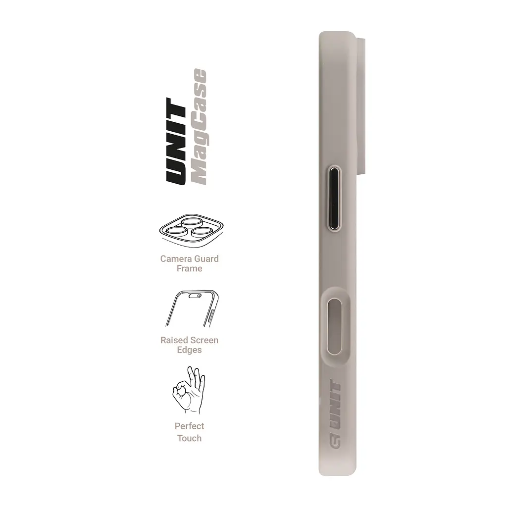 Чехол Apple iPhone 17 Pro, Unit MagSafe, серый, прозрачный, магсейф, ударопрочный, магнитный, панель-накладка с поддержкой MagSafe, с поддержкой беспроводной зарядки, TPU+PC, защита всего корпуса, ударопрочный, ArmorStandart (ARM87912) - фото 3