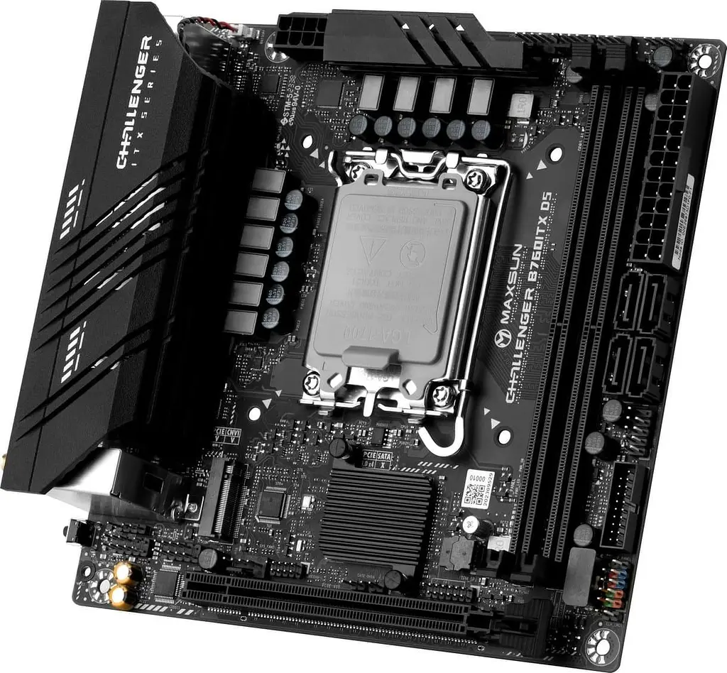 Материнська плата MAXSUN Terminator B760ITX D5 (MS-CHALLENGER B760ITX D5) (Socket 1700, Intel B760, Mini-ITX) - фото 2