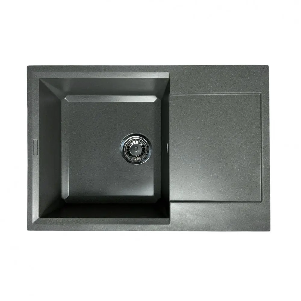 Кухонна мийка Adamant HORIZON MEDIUM сіра 700x500x230 мм, з крилом 70 см - фото 2