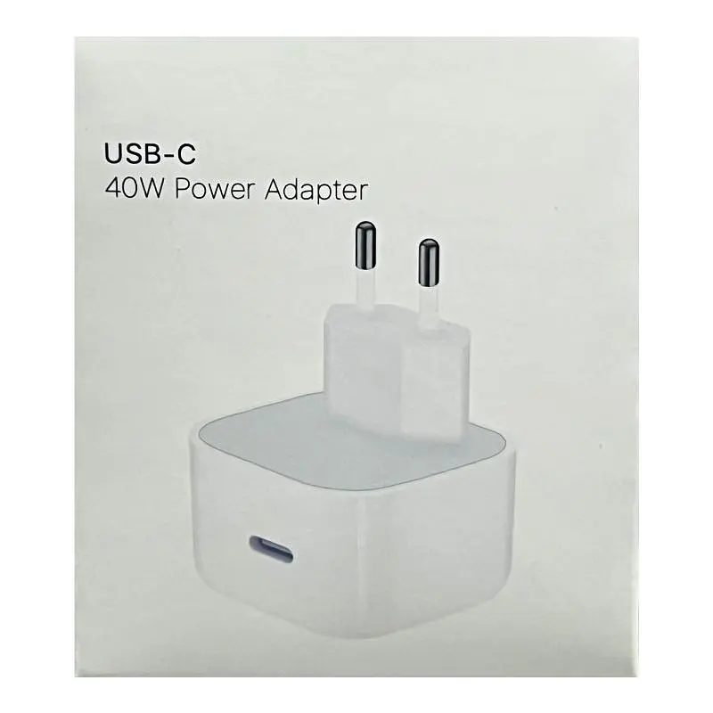 МЗП Brand_A_Class 40W Power Adapter for Apple (1USB-C) (АA) (box) White - фото 3