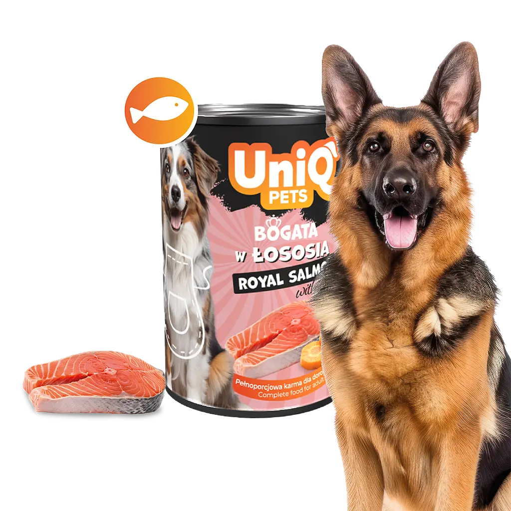 Консерви для собак UNIQ PETS DOG WET FOOD ROYAL SALMON з лососем, 375 г - фото 3