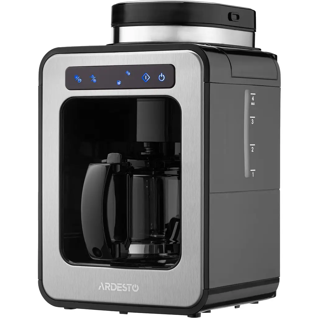 Кофеварка Ardesto капельная 0.6л зерно+молотая, дисплей серебристо-черный - фото 9