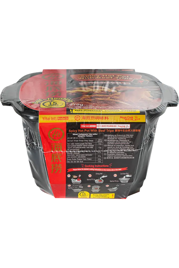 Лапша быстрого приготовления с говядиной Haidilao Spicy Hot Pot Beef Tripe острая 370 г - фото 2
