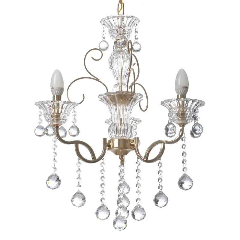 Люстра подвесная Brille хрустальная свеча E14 60W (BCL-656S/3) - фото 6