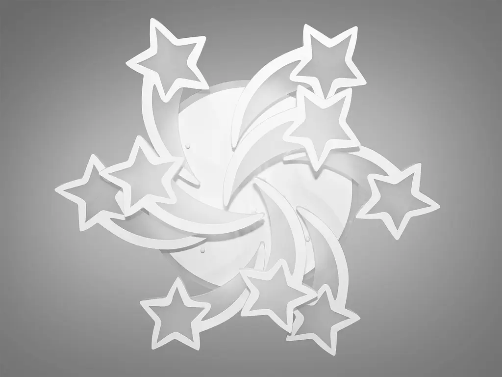 Эксклюзивная LED люстра с пультом для детской, 150W, белая - фото 3