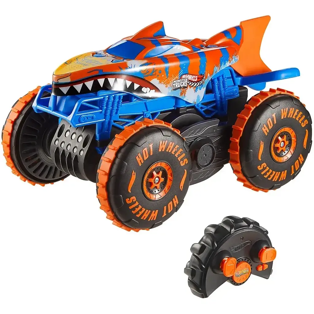 Машинка-позашляховик Hot Wheels Monster Trucks Tiger Shark Climber на радіокеруванні 1:15 збільшена (JFR39) - фото 2