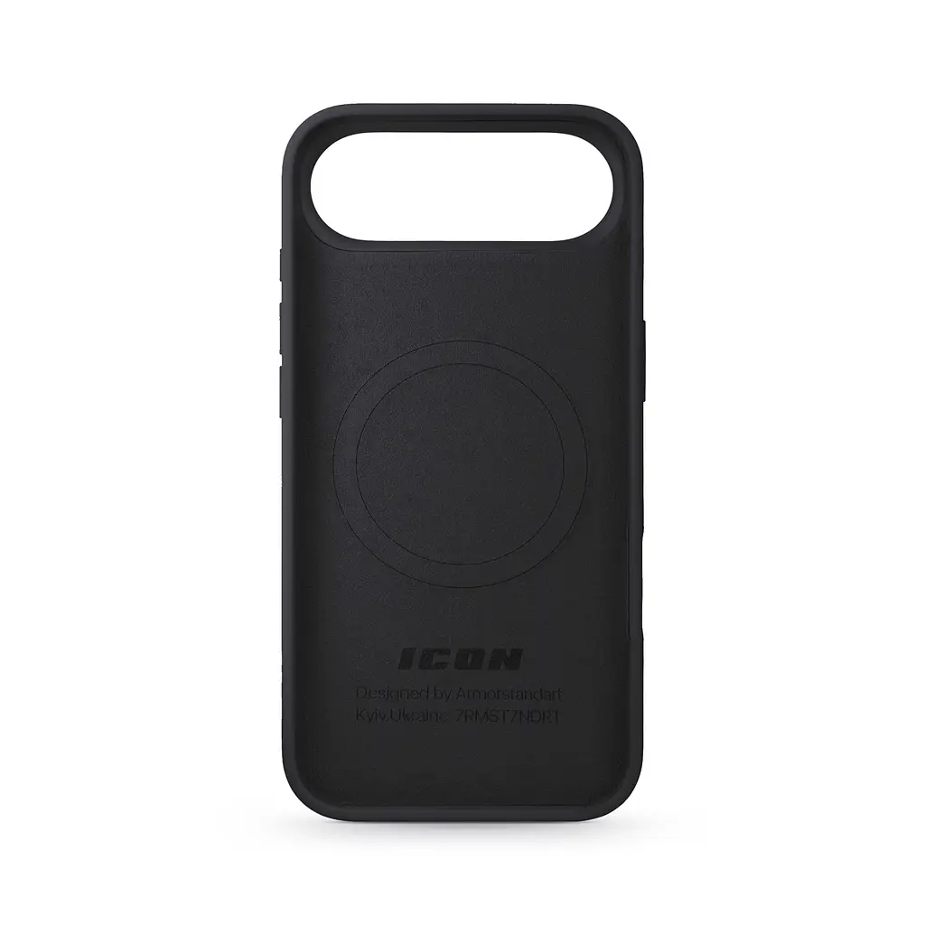 Силиконовый чехол с MagSafe для Apple iPhone 17 Air, ICON2 MagCase, черный, противоударный, панель с мягкой подкладкой, защита всего корпуса, поддержка беспроводной зарядки, совместим с защитными стеклами и пленками, ArmorStandart (ARM86250) - фото 2