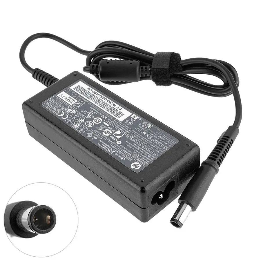 Блок живлення для ноутбука HP 18.5V 3.5A 65W 7.4x5.0-PIN чорний (без кабелю!)
